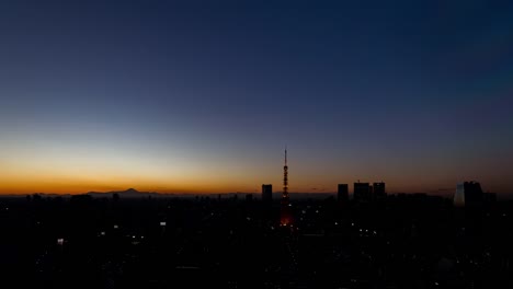 Sun-set-over-the-city-of-tokyo