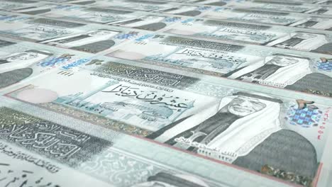 Banknotes-of-twenty-jordanian-dinars-of-Jordan-rolling,-cash-money,-loop