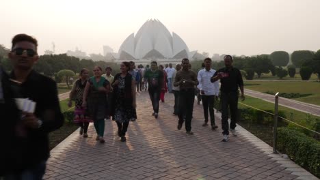 Templo-del-Loto,-Nueva-Delhi,-India