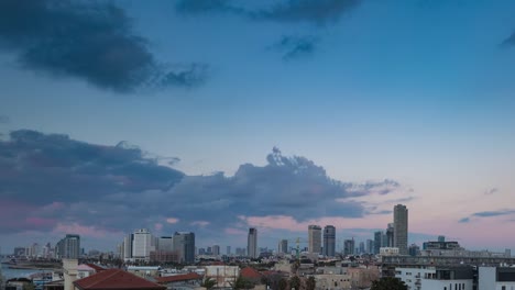 Tag-zur-Nacht-Zeitraffer-von-Tel-Aviv-von-Jaffa.