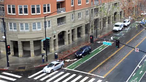 Timelapse-of-downtown-street-in-San-Jose,-California