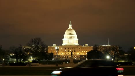 Vergrößern-Sie-Nachtzeit-West-Seite-Kapitol-in-washington