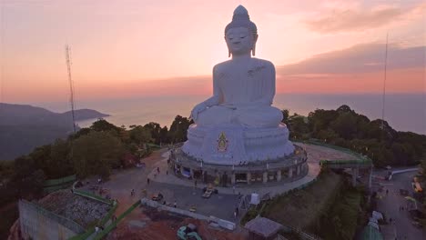 aerial-view-sunset-at-Phuket-big-Buddha-Thailand