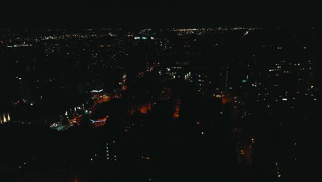 Aerial-footage-of-Montreal-Canada-by-night