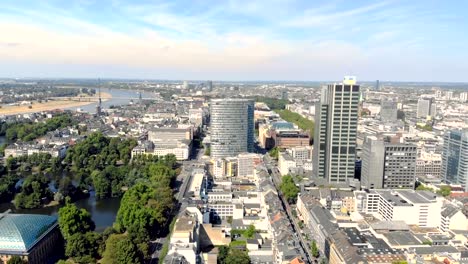 Aerial-View-Dusseldorf-Germany.-Flight-over-the-city