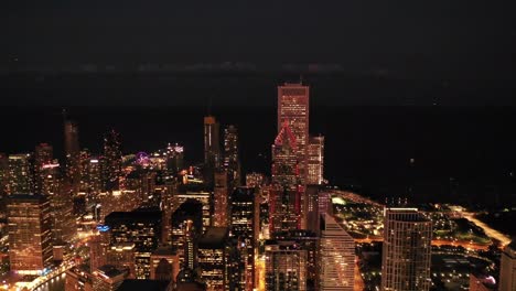 Chicago-en-la-noche-por-Drone