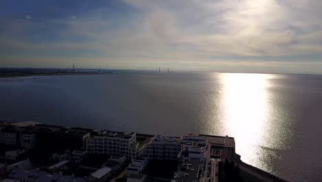 Amazing-aerial-view-from-the-Malmo-Western-Harbour