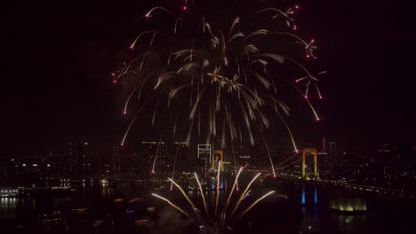 Japanische-Feuerwerk-und-Nachtansicht-von-Tokio