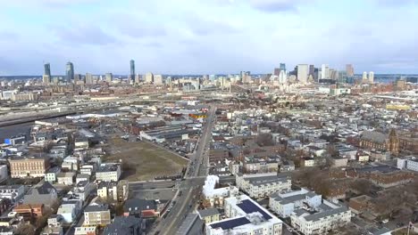 Boston-Massachusetts-Skyline-Antenne-Aus-Süd-Boston-2