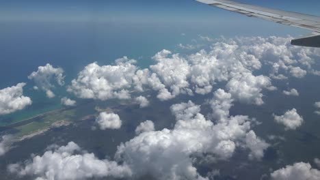 Airplane-Aerial-view-of-Cozumel-Island-Mexico