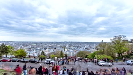 Paris-panoramic-view-from-the-top-of-montmartre-timelapse