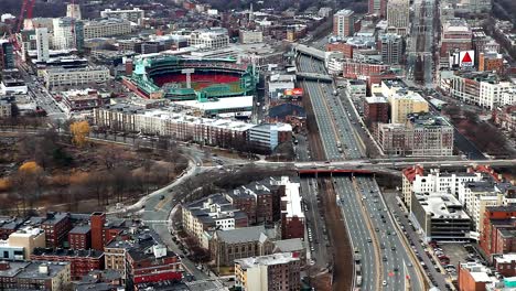 Large-aerial-of-the-city-of-Boston,-Massachusetts