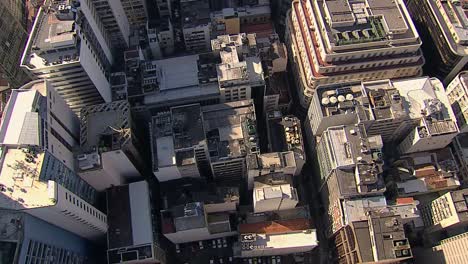 Rio-de-Janeiro-City-Buildings,-overhead-aerial-shot