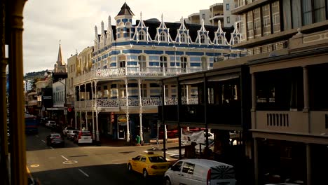 Historic-building-in-Long-street,-Cape-Town,-South-Africa-in-late-afternoon