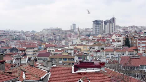 Ugly-Roof-Top-view-of-Istanbul,-Turkey