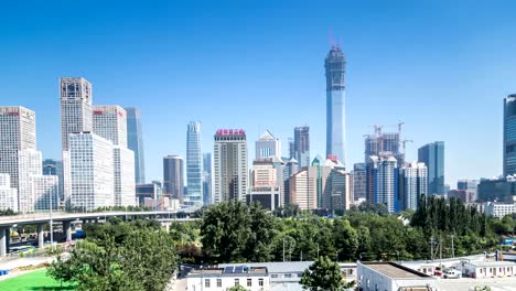 Time-lapse-of-Jianwai-SOHO,the-beijing-CBD-skyline-,China