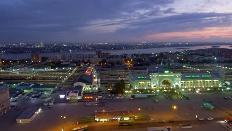 Estación-de-tren-de-timelapse-de-Novosibirsk-Trans-Siberiano