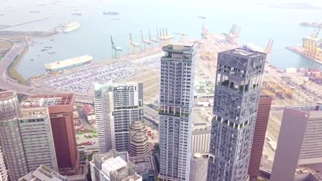 Panoramic-View-of-Buildings-in-Outram-Park,-Singapore