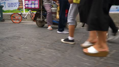 day-time-wuhan-city-famous-walking-street-slow-motion-panorama-4k-china