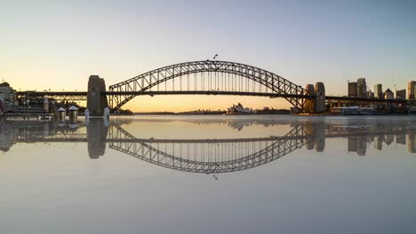 beautiful-sunrise-scene-at-Sydney-city-skyline-with-reflection-effect.