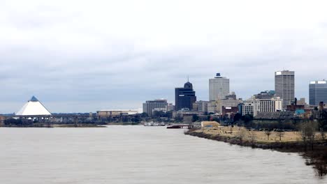 Timelapse-of-Memphis,-Tennessee-city-center