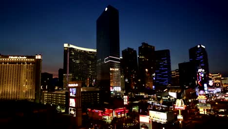 Blick-auf-den-Las-Vegas-Strip,-Nahaufnahme,-bei-Nacht