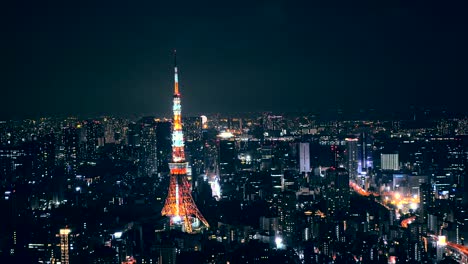 Torre-de-Tokio-es-comunicaciones-y-observación-de-la-torre-situada-en-el-distrito-de-Shiba-koen