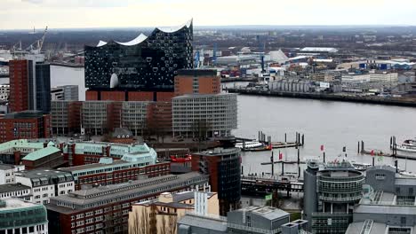 Aerial-view-Hamburg,-Germany