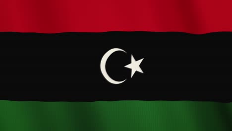 Libyen-Flagge-winken-Animation.-Vollbild.-Symbol-des-Landes