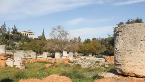 Agora-von-Athen-mit-Blick-auf-die-Tempel-des-Hephaistos-oder-Hephaisteion