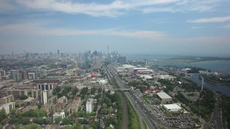 Toronto-Kanada-Skyline-Antenne-aus-Westen