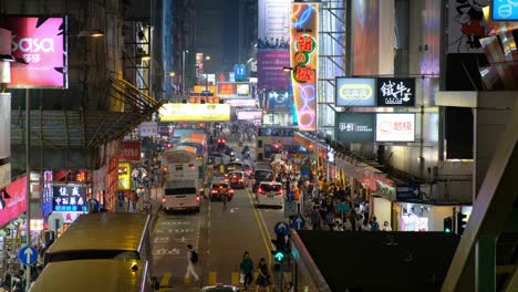 Tráfico-de-la-noche-de-Hong-Kong