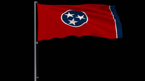 Flag-of-United-States-Tennessee,-4k-prores-4444-footage-with-alpha