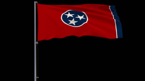 Bandera-de-Tennessee-Estados-Unidos,-4-tomas-de-prores-4444-k-con-alfa