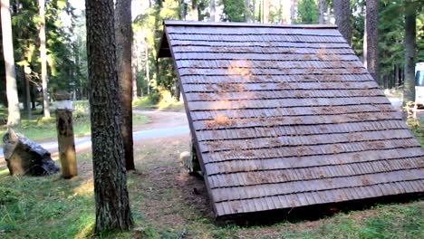 Waiting-area-made-of-wood