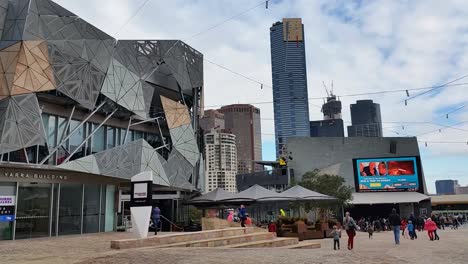 Melbourne-City-Victoria,-Australien-Federation-Square