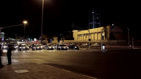 Tunnel-road-and-junction-night-time-lapse