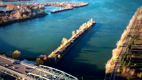 Aerial-Footage-of-Montreal-Jacques-Cartier-Bridge