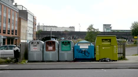 Recycling-bins-on-a-UK-city-street.