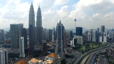 Kuala-Lumpur-Malasia-de-enero-de-2016-:-La-ciudad-de-Kuala-Lumpur-desde-Vista-aérea