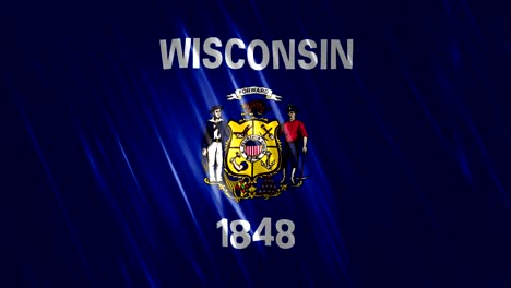 Bandera-del-estado-de-Wisconsin-en-bucle