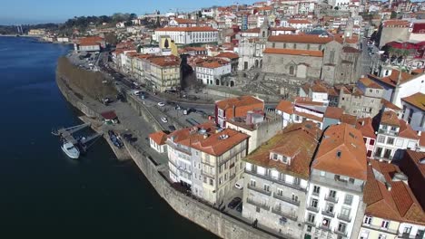 Vista-aérea-de-Oporto,-Portugal