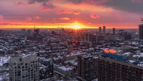 Sunrise-Toronto-städtischen-Nachbarschaft-Stadt-Skyline