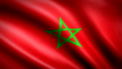 Morocco-Flag.-Seamless-Looping-Animation.-4K-High-Definition-Video