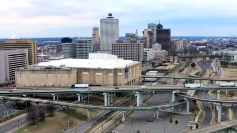 Vista-del-horizonte-de-Memphis,-Tennessee