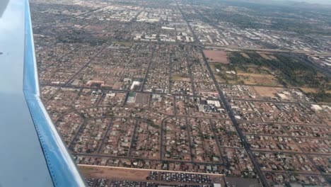 Aerial-airline-approach-Phoenix-Arizona-housing-HD