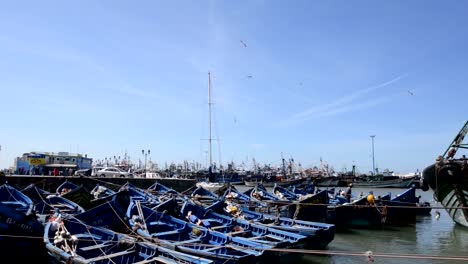 Fishing-boats-in-the-fishermen’s-port-in-Essouira