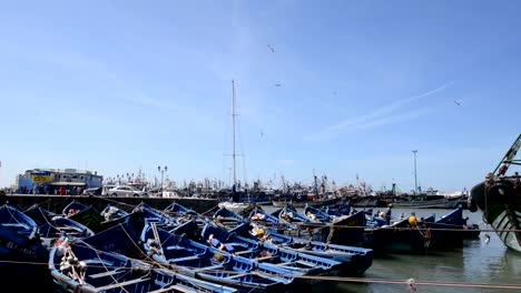 Fischerboote-im-Hafen-im-Fischerdorf-Essouira