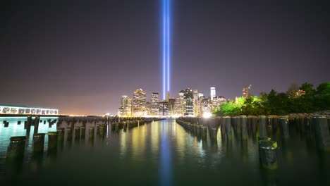 11-de-septiembre-de-luz-de-noche-4-K-time-lapse-de-la-ciudad-de-Nueva-york