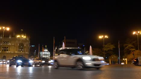 Spanien-Nachtlicht-madrid-der-plaza-de-la-cibeles-4-K